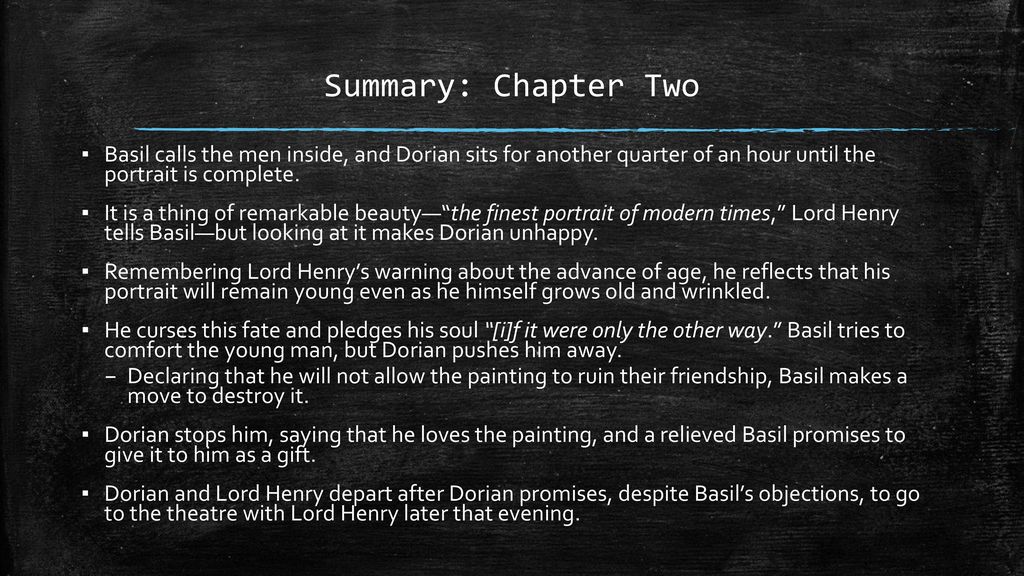 Summary Dorian Gray. ppt download